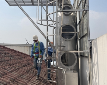 HỆ THỐNG XỬ LÝ KHÍ THẢI PHÒNG R&D NHÀ MÁY ANSELL VINA ĐẠT CHUẨN MÔI TRƯỜNG
