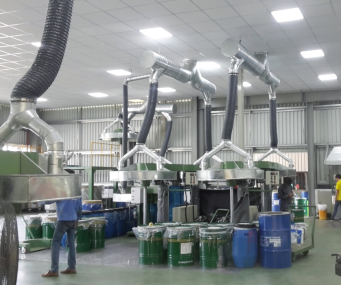 Sản xuất và thi công hệ đường ống xử lý mùi cho công ty Joli